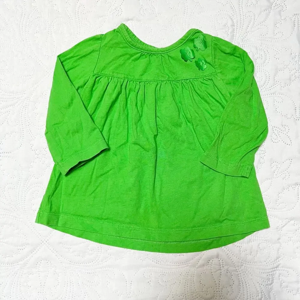 Carter's Long Sleeve Shamrock Shirt Size 12m